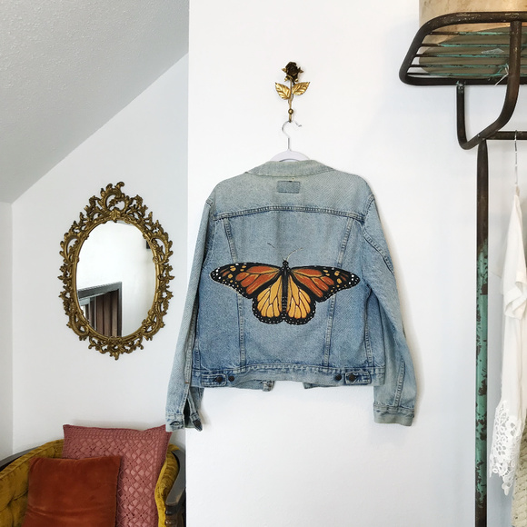 Vintage Jackets & Blazers - Vintage Monarch Butterfly Levi's Denim Jacket